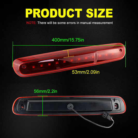 LED Third 3rd Brake Light High Mount Rear Cargo Stop Lamp for Chevy Silverado GMC Sierra 1500 2500 3500 HD Classic 2007-2013