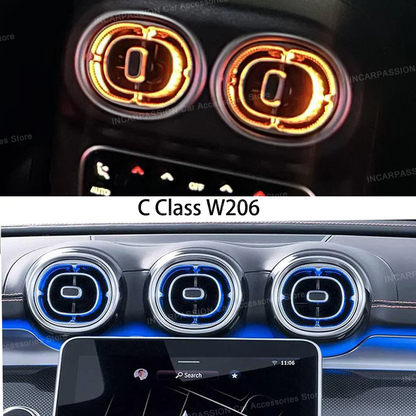 Upgrade LED Turbine Nozzle Ambient Light for Mercedes Benz W213/W205/X253/W222/W223/W206 C/E/GLC/S-Class Air Vents