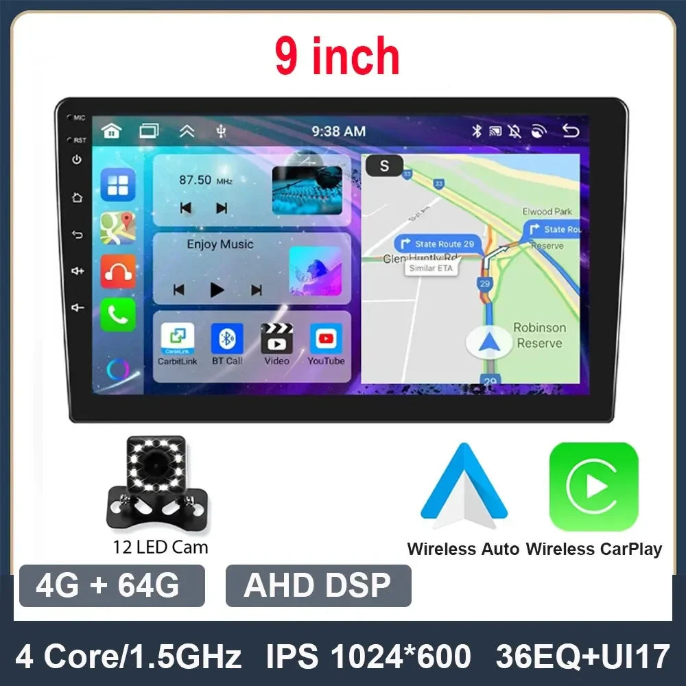 ESSGOO 2 Din Android Car Radio Automotive Multimedia Wireless Carplay GPS Stereo For Volkswagen Nissan Hyundai Kia Toyota Ford