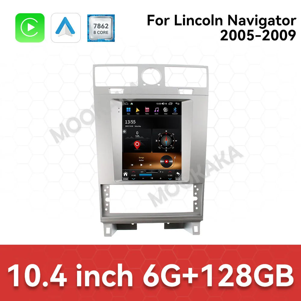 For Lincoln Navigator 2005 - 2009 Car Radio Multimedia Player Wireless Carplay Android Auto Autoradio Stereo GPS Navi Head Unit