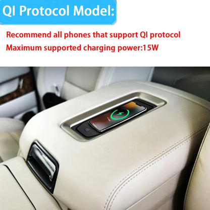 Car Wireless Mobile Phone Charger Center Console Storage QI 18W iPhone fast charge for GMSV HSV Chevrolet Silverado GMC Sierra