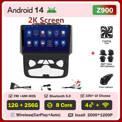 For Dodge Ram 1500 2500 3500 (2013-2019) Carplay Auto Screen Wireless Android Auto Car Intelligent Systems AutoMotive 8 Core DSP