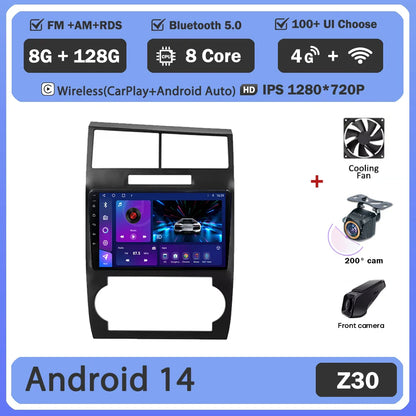 Android 14 For Dodge Charger LX 2005 - 2010 For Dodge Magnum 2 2003 - 2007 Car Radio Multimedia Video Player Navigation stereo