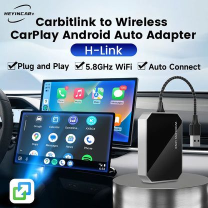 HEYINCAR For DongFeng Forthing T5 EVO Aeolus Shine GS Max Huge carbitlink phonelink adapter to Wireless CarPlay Android Auto
