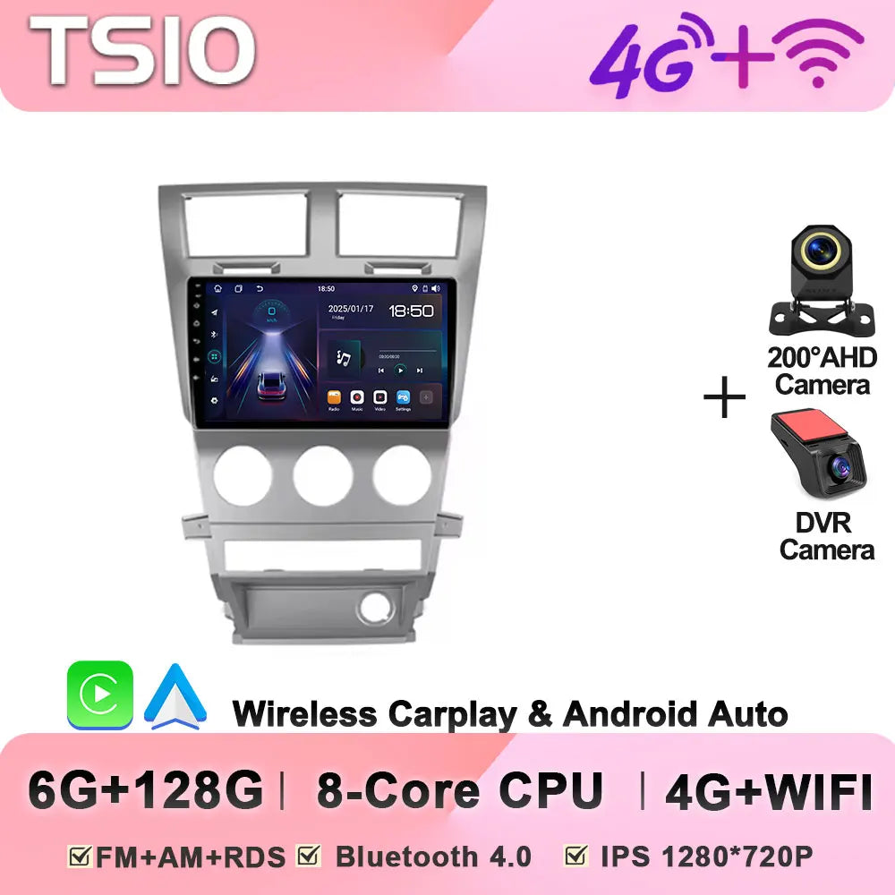 Car Multimedia Radio Player For Dodge Avenger JS 2007 - 2010 For Dodge Nitro 2006 - 2011 Android 14 2din Autoradio BT 5G Wifi
