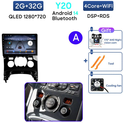 Car Radio Android 14 For Peugeot 3008 5008 2009-2016 LHD Navigation GPS Android Stereo Multimedia Player Screen No 2din 4G Wifi