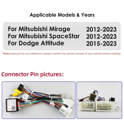 Hizpo Carplay 4G 360 Camera Android Car Radio for Mitsubishi Mirage 2012-2023 Space Star Dodge Attitude Video GPS 2din Autoradio