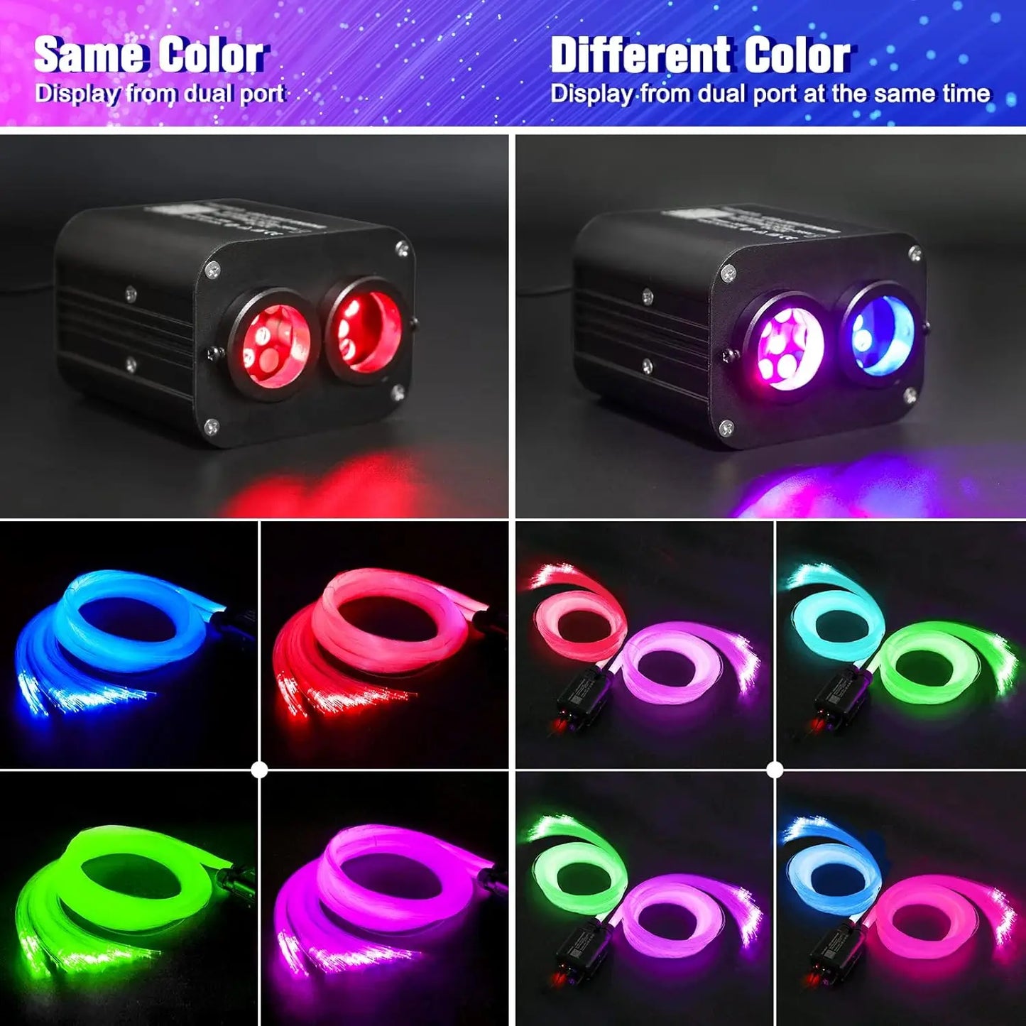 20W Twinkle Starlight Headliner Kit, Star Lights for Car Roof & Home Decoration, Fiber Cable 550pcs*0.03in*9.8ft Star Light