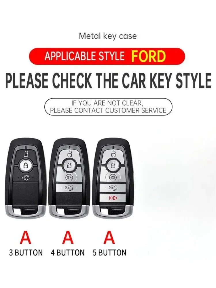 Zinc Alloy Car Key Cover Protective Shell For Ford Fusion Mondeo Mustang Explorer Edge EcoSport For Lincoln Mondeo MKC MKZ MKX