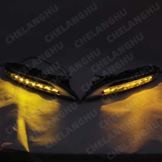 DRL For Porsche Cayenne 2011 2012 2013 2014 Front Bumper LED Daytime Running Light Car Accessories 95863118100  95863118200