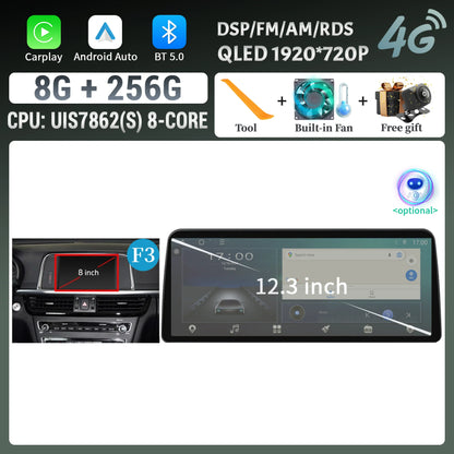 12.3inch Android 14 For KIA K5 Optima 2015 2016 2017 2018 2019 Car Radio Multimedia Navigation GPS Carplay Stereo Touch Screen