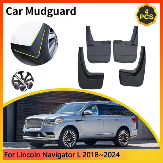 For Lincoln Navigator L 2018~2024 2019 MK4 U554 Car Mudguards Mudflap Mudguard Splash Guards Mud Flaps Fender Auto Accessories