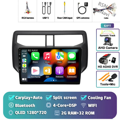 Android 14 Carplay Auto 2K Screen Car Radio BT Multimedia Player For Toyota Rush 2017 - 2020 Autoradio GPS Stereo 2din Head Unit