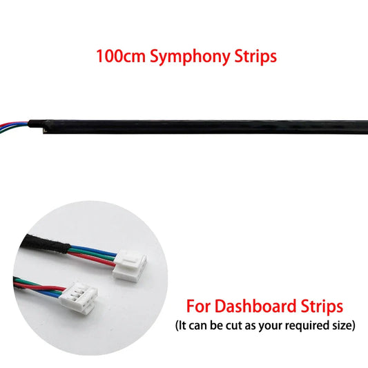 18 in 1 LED Symphony Guide Fiber Optic Car Ambient Lights Replacement Interior Acrylic Light Atmosphere for Replace the Broken