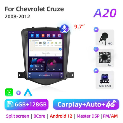 2Din Car Radio For Chevrolet Cruze J300 2008 2009-2012 Stereo Multimedia Video Player Navigation GPS Carplay 4G Android 11
