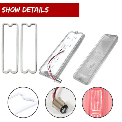 Red LED Car Rear Tail/Brake Lights Taillamp Assemblies For Chevy & GMC Trucks (Fleetside/Wideside) 1967 1968 1969 1970 1971 1972
