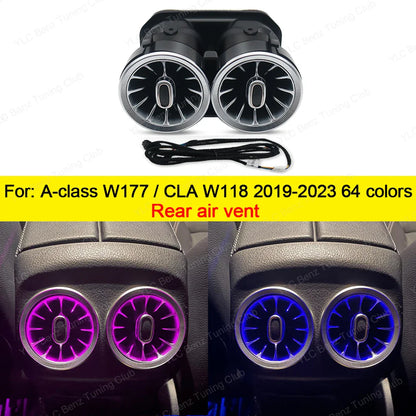 Ambient Light For Mercedes-Benz W177 W118 64 Colors LED Illuminated Atmosphere Star Panel Ambient Light Advanced Air Outlet