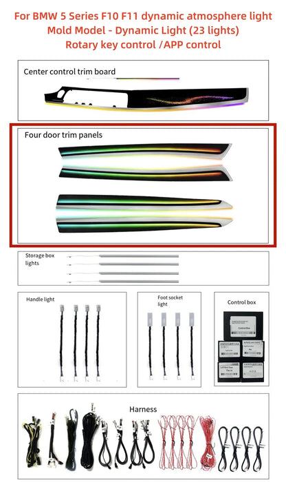 Suitable for BMW 5 Series F10 F11 Galaxy ambient light/dynamic light /LED ambient light 1:1 mold high quality decorative light