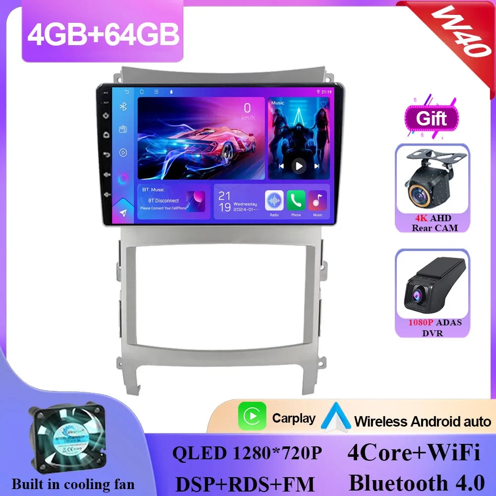 For Hyundai Veracruz ix55 2006 - 2015 Android 14 Car Stereo Multimedia Radio Unit Player GPS Wireless Carplay Android Auto 2din