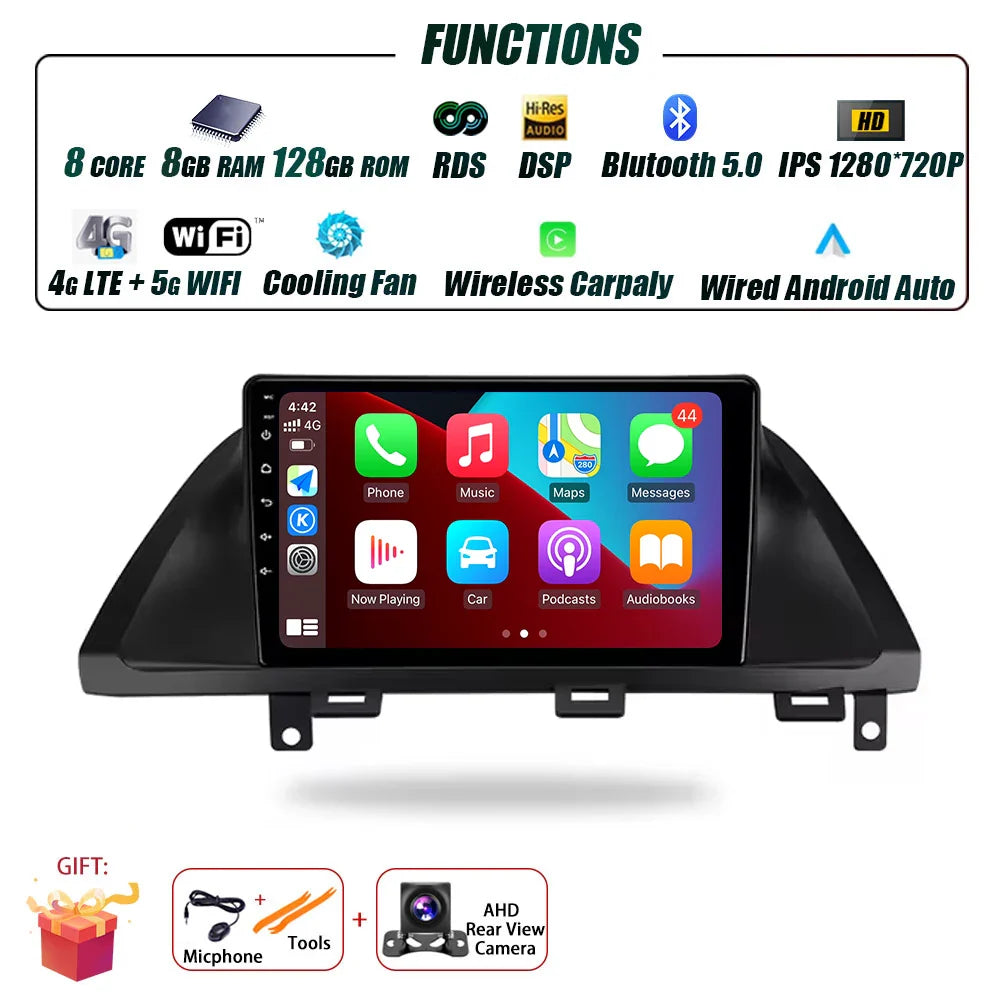 Car Radio For Honda Odyssey 2005 - 2010 Multimedia Stereo Video Player Navigation GPS Carplay 4G WIFI Android Auto 360 Camera BT