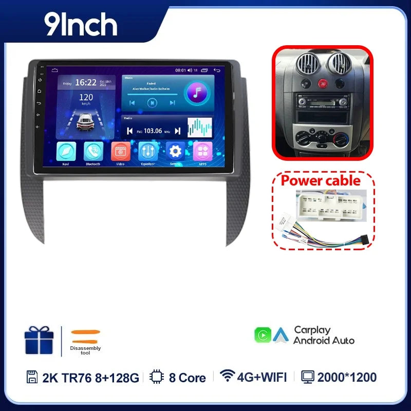 TDARRM For CHEVROLET Aveo 2004-2010 Android 9inch Car Radio GPS Navigation Multimedia Player  Carplay Video Player Head Unit