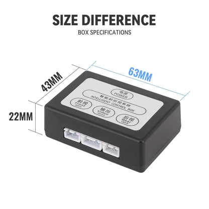 MJDOUD Car Parking Camera Video Channel Converter for Monitor Front And Rear View Two-Way Control Box With Manual Switch
