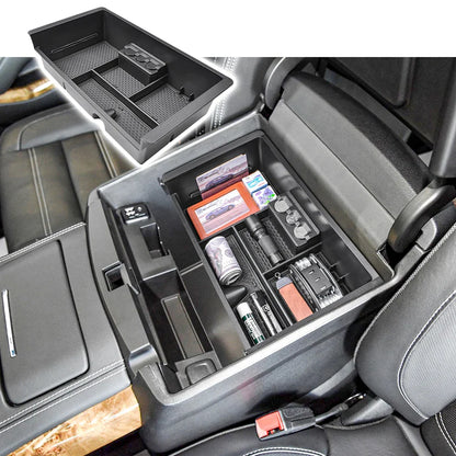 Center Console Organizer for 2014-2018 Chevrolet Silverado/GMC Sierra 1500, 2500/3500HD(2015-2019), Armrest Storage Box Tray