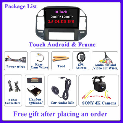 Wireless Android Head Unit For Mitsubishi Pajero 3 V70 V60 1999-2006 Car Auto Radio Carplay Multimedia GPS Navigation No 2din 4G