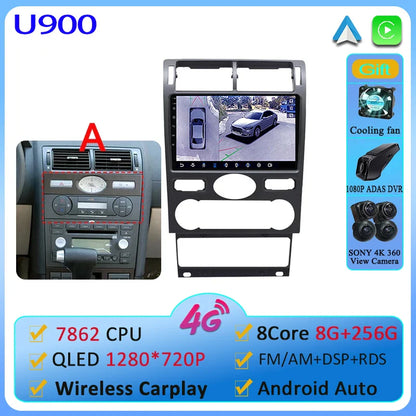 Car Android 13  For Ford Mondeo 3 2000-2007 Car Radio Multimedia Video Player Navigation GPS No 2 din Dvd 4G WIFI Carplay Stereo