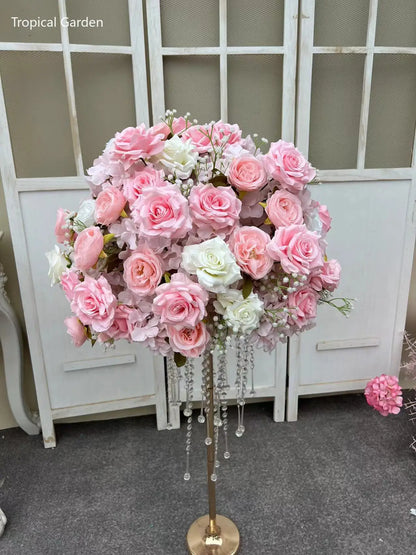 Customzied Size Artificial Flower Ball Wedding Decoration Table Centerpieces Road Lead Flower Ball Floral Arrangement Event Prop