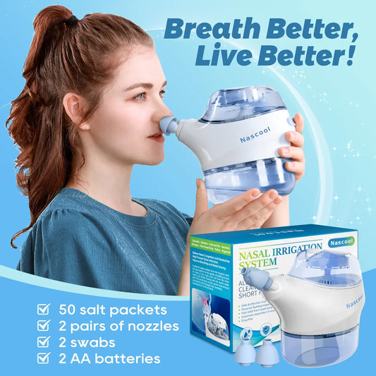 Electric Nasal Irrigation System with 50 SaltPods Suction Irrigator Nose Washer Sinus Rinse All-Round Deep Cleaner Machine power tools