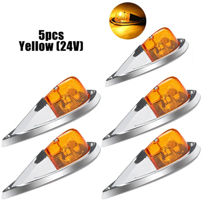 5pcs Truck SUV trailer trailer roof light yellow amber platinum color marker light LED roof warning light