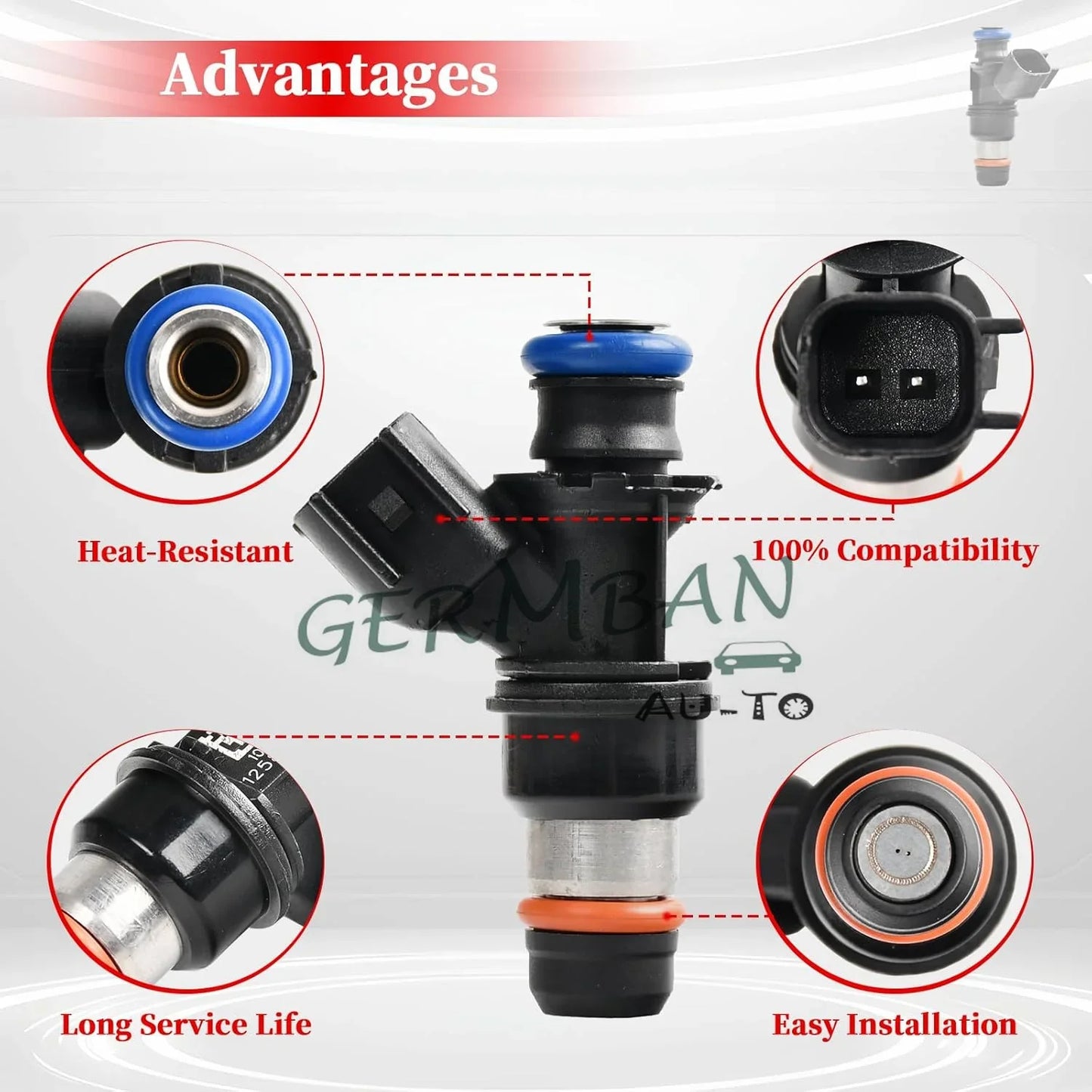 12580681 Fuel Injectors for 2004-2010 Chevy Silverado Tahoe Avalanche GMC Sierra Yukon Yukon XL 4.8L 5.3L 6.0L 6.2L