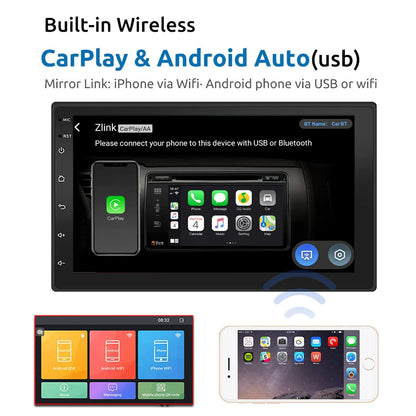 ESSGOO 2 Din Android Car Radio Automotive Multimedia Wireless Carplay GPS Stereo For Volkswagen Nissan Hyundai Kia Toyota Ford