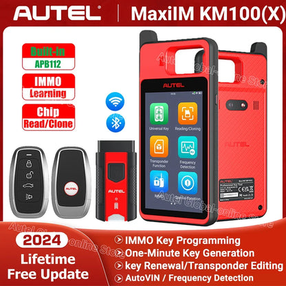 Autel MaxiIM KM100 KM100X Auto Key Programmer Smart Key Creation & OBD IMMO Learning Tool One-Minute Key Generation Immobilizer