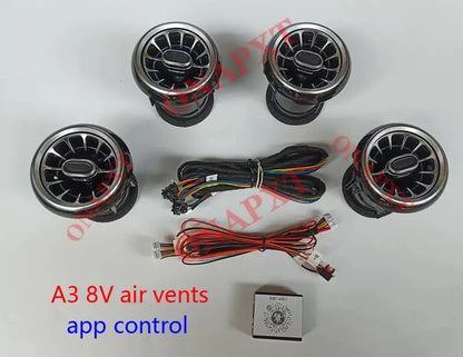 LHD RHD For Audi A3 RS3 S3 2013-2024 MMI APP Nozzle Air Vent Decorative LED Strip Lamp Door Dashboard Footwell Ambient Light