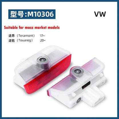 Car door welcome light for Volkswagen door welcome light luci led luces led interior de coches boas-vindas 2x
