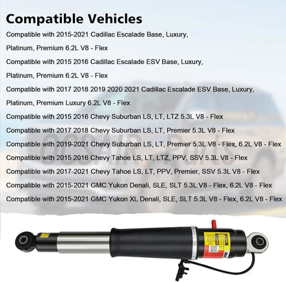 2x Front Rear Shock Absorbers for Chevrolet Tahoe Suburban Cadillac Escalade ESV GMC Yukon 2015-2020 84176675 84977478 23290661