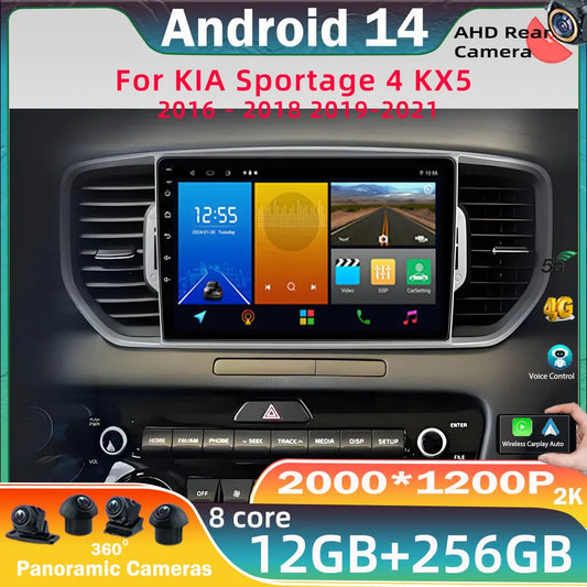 Android  For KIA Sportage 4 2016-2018 2019-2021 Multimedia Video Player Navigation GPS Stereo Wireless Carplay DSP WIFI NO 2DIN