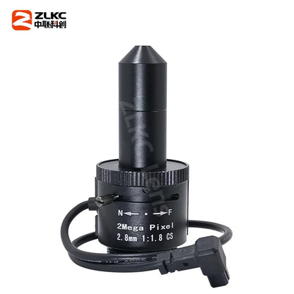 2.8mm Pinhole Lens 1/2.5 Inch FA Camera CS Mount Lens Low Distortion F1.8 Auto Iris CCTV For Machine Vision Camera 2Megapixels