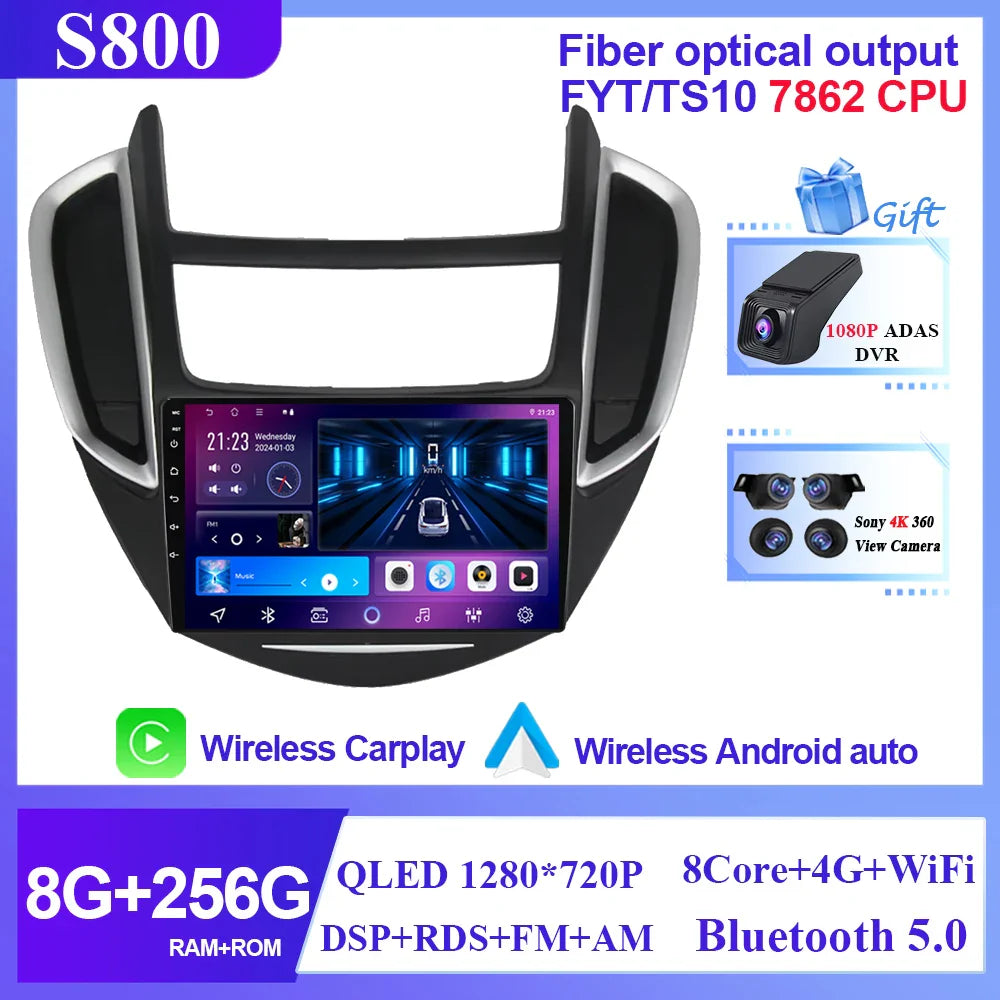 For Chevrolet Tracker 3 TRAX 2013 2014 2015 Android Auto Multimedia Car Player Radio GPS Video Navigation Carplay Screen No 2din
