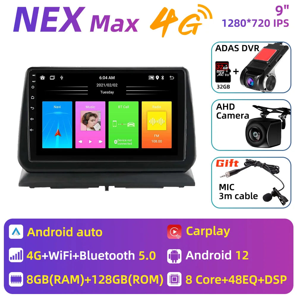 2 Din Android Car Radio for Dodge Nitro 2007-2011 Stereo Carplay Car Multimedia Player GPS Navigation Autoradio Head Unit Auto