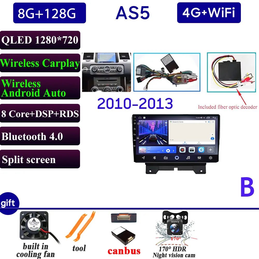 Car Radio Carplay For Land Rover Range Rover Sport 2005-2013 Navigation GPS Android Auto Multimedia Player 4G Wifi No 2din DVD
