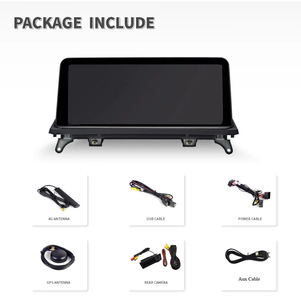 Wireless Carplay Android 14 Car Multimedia Screen for BMW X5 E70 X6 E71 E72 CCC CIC Android Auto Radio GPS 4G SIM Idrive Car PC