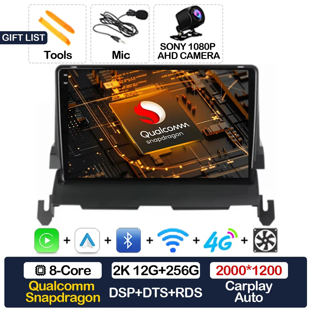 Android 15 Car Radio For Dodge Journey 2009 - 2012 Multimedia Stereo Video Player Qualcomm Head Unit 2DIN 4G LTE 5G WIFI QLED BT