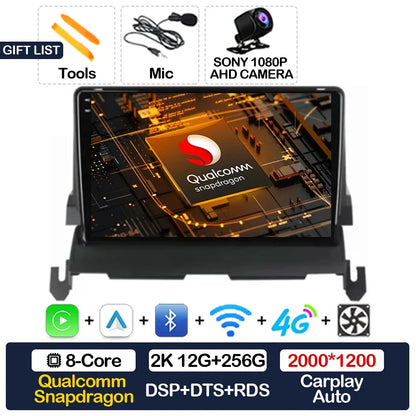 Android 15 Car Radio For Dodge Journey 2009 - 2012 Multimedia Stereo Video Player Qualcomm Head Unit 2DIN 4G LTE 5G WIFI QLED BT