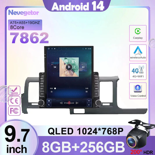 Android Auto For Toyota Hiace H200 2010 - 2018 RHD Multimedia Player Wireless Carplay GPS Navigation 5G WIFI 2din