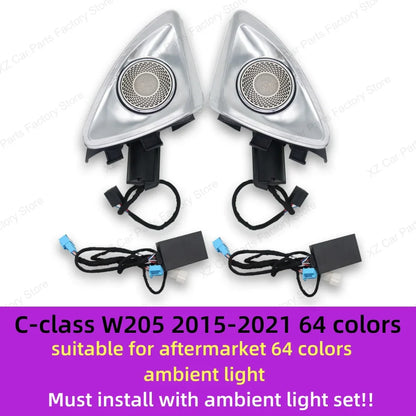 64 Colors 4D rotating Tweeter Speaker Ambient Light For Mercedes-Benz 4D Speaker W213 W205 W206 W223 W222 X254 C/E/S-Class Car