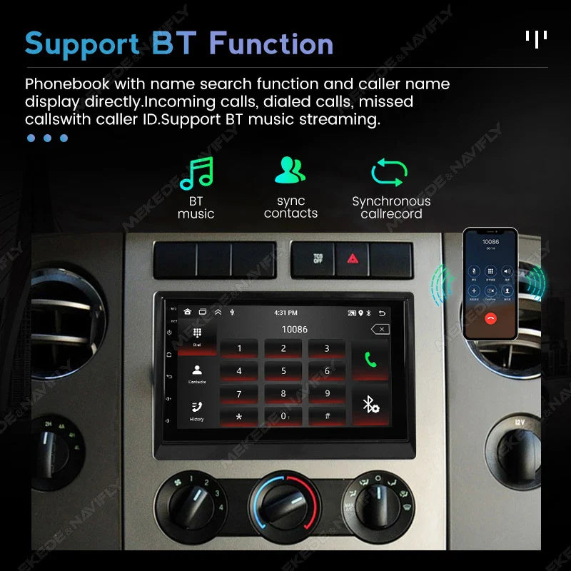 MEKEDE Android 13 2 Din GPS Multimedia Player For Ford 500 F150 Explorer Edge Escape Sport Lincoln Expedition Mustang Car Radio