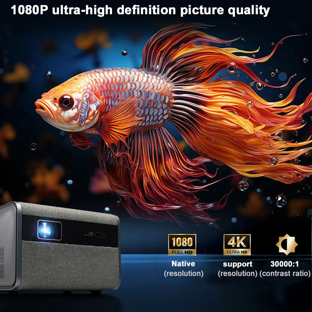 DITONG 2025 NEW  J10 projector Native 1080P Autofocus 4k HD video outdoor mobile phone Android smart home theater LED projector